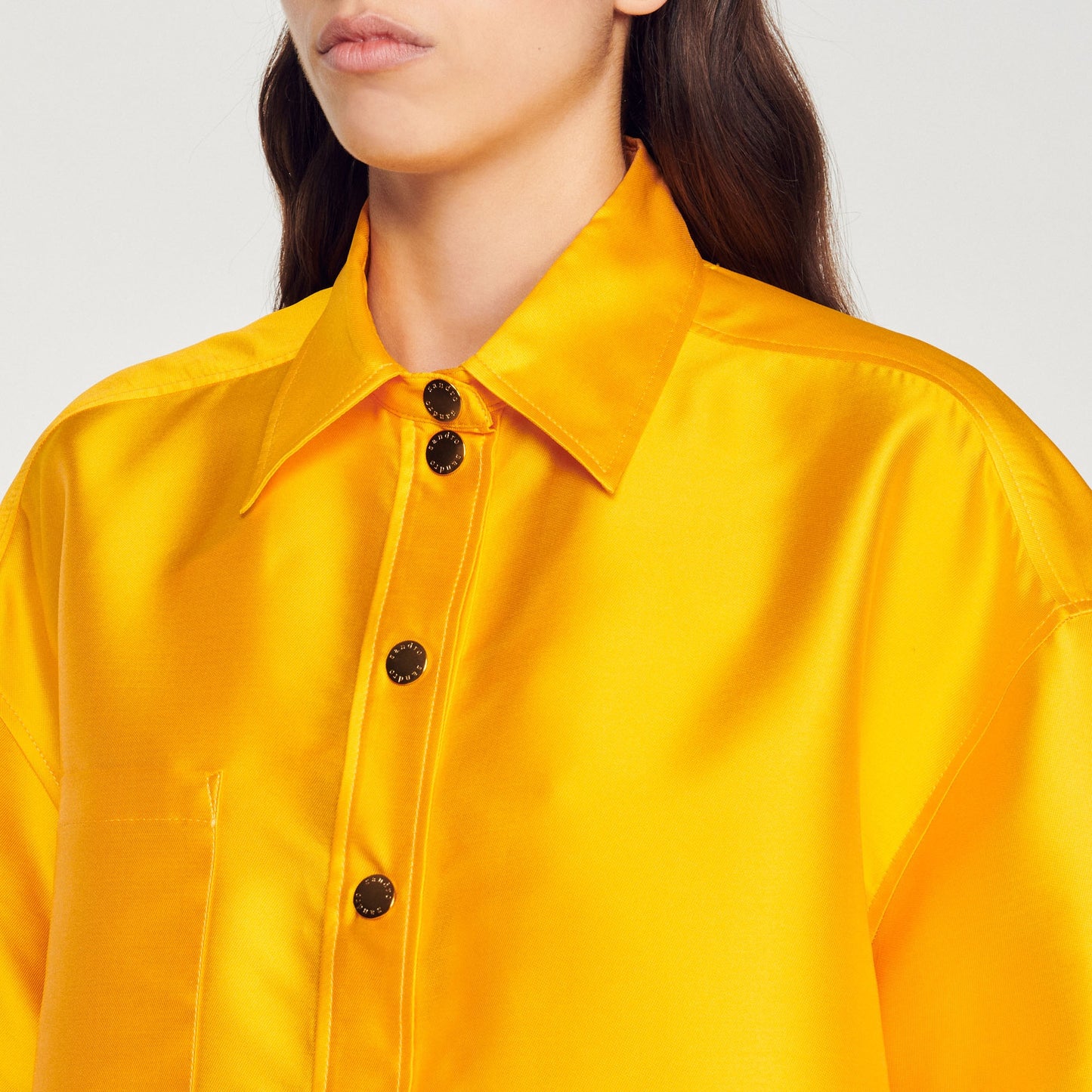 Sandro oversized satin shirt