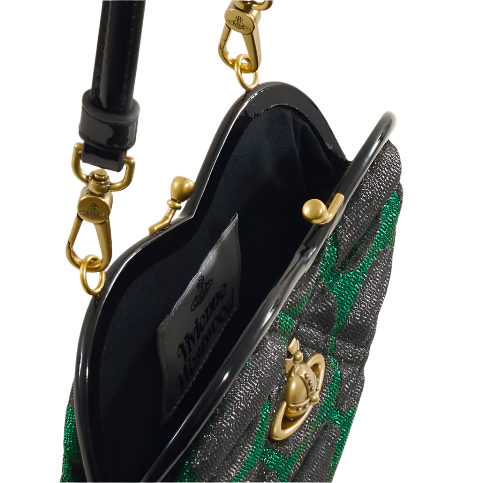 Vivienne Westwood Belle green woven bag
