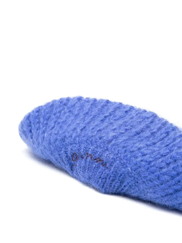 Ganni Mohair-blend Beret in Blue