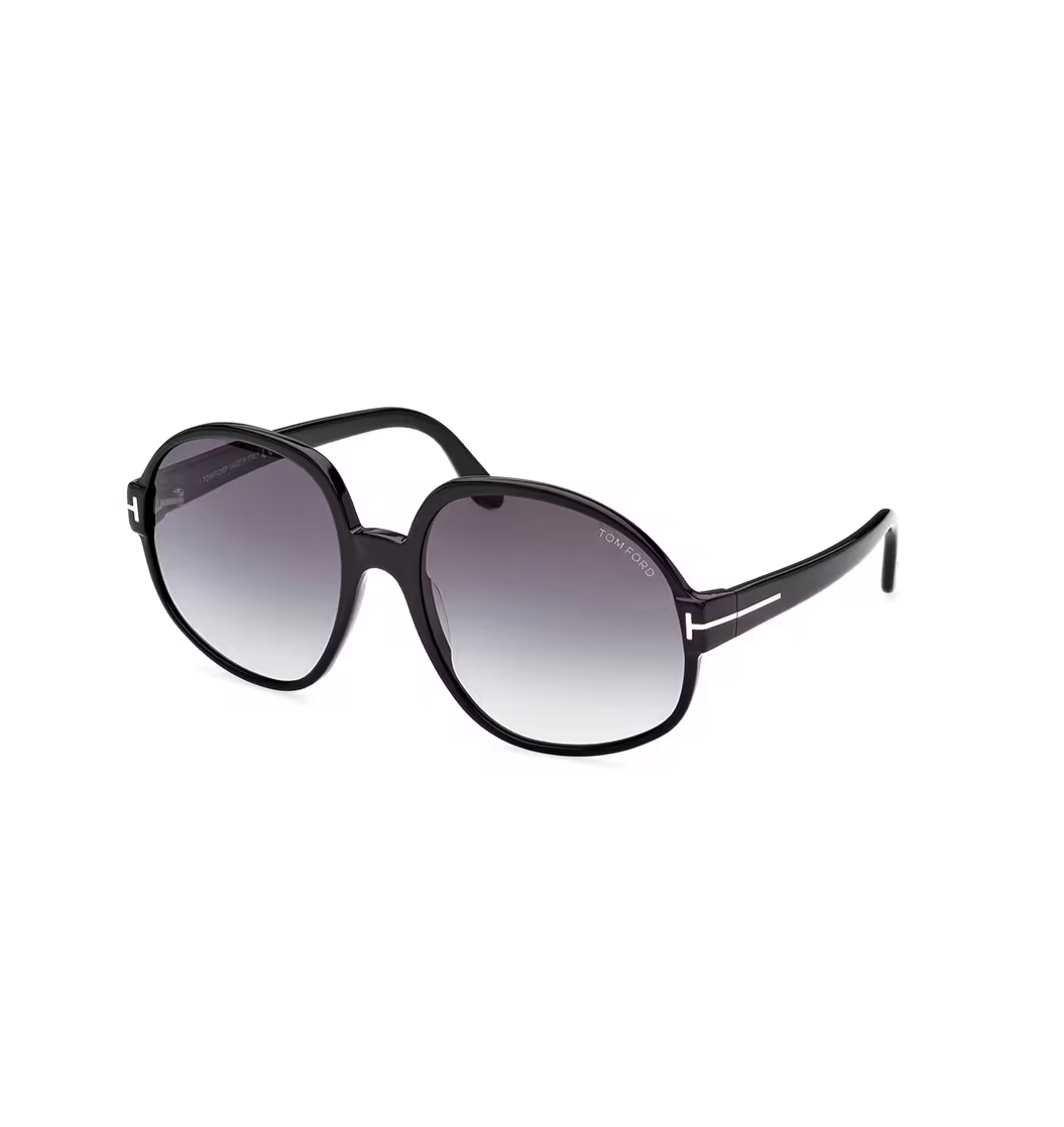 Tom Ford Claude Smoke Gradient Oversized Ladies Sunglasses