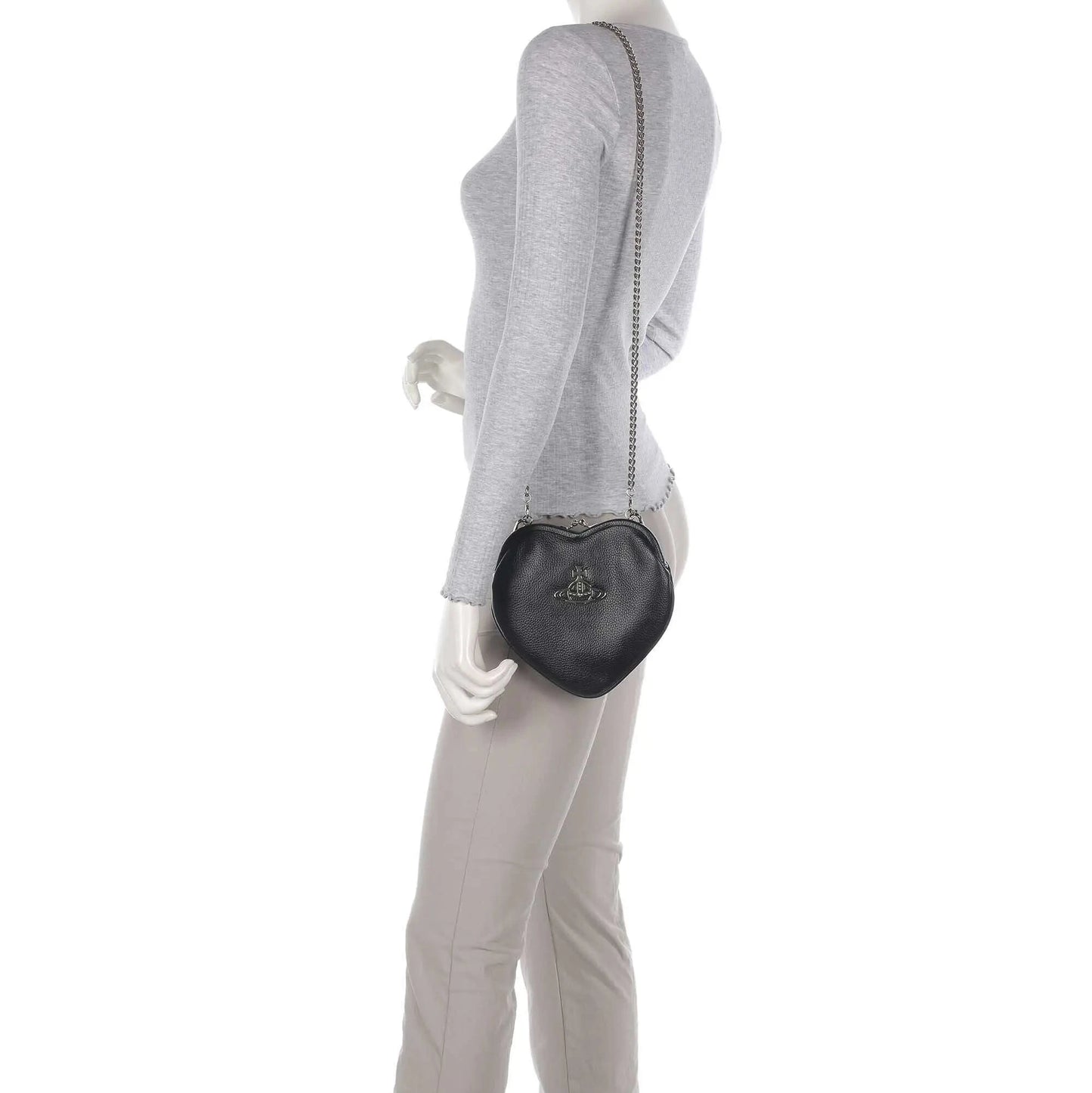 Vivienne Westwood Belle Heart Frame Re-Vegan Grain Shoulder bag