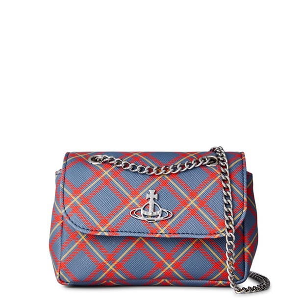 Vivienne Westwood Tartan Derby bag in red and blue
