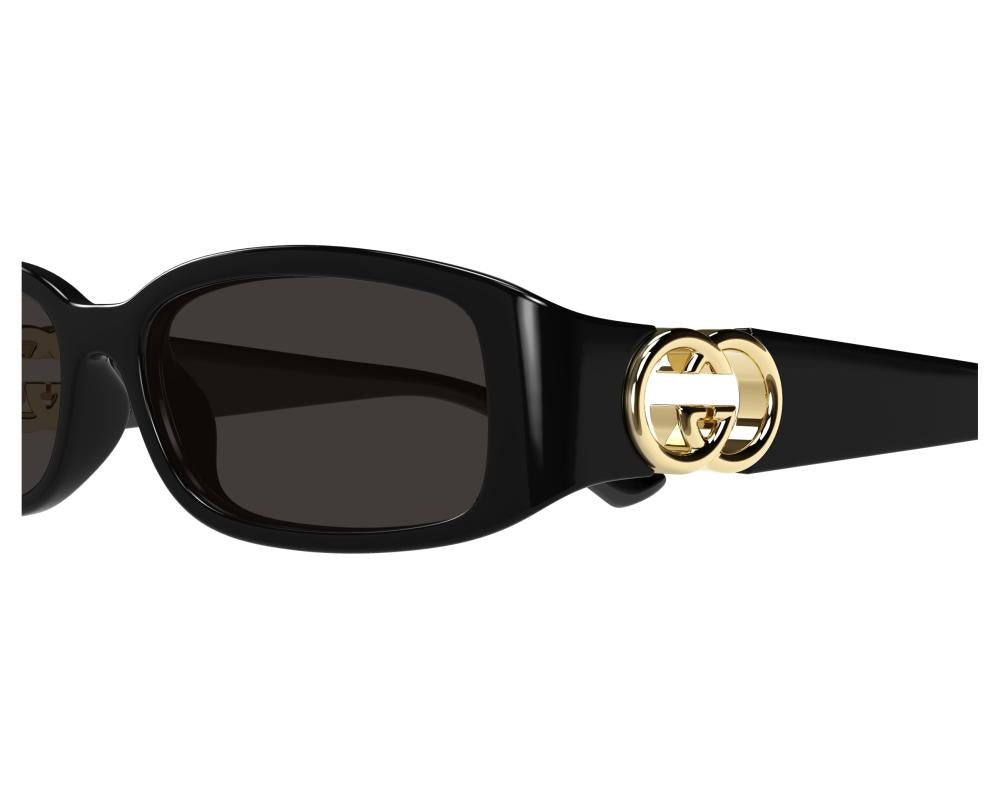 Gucci black rectangle sunglasses