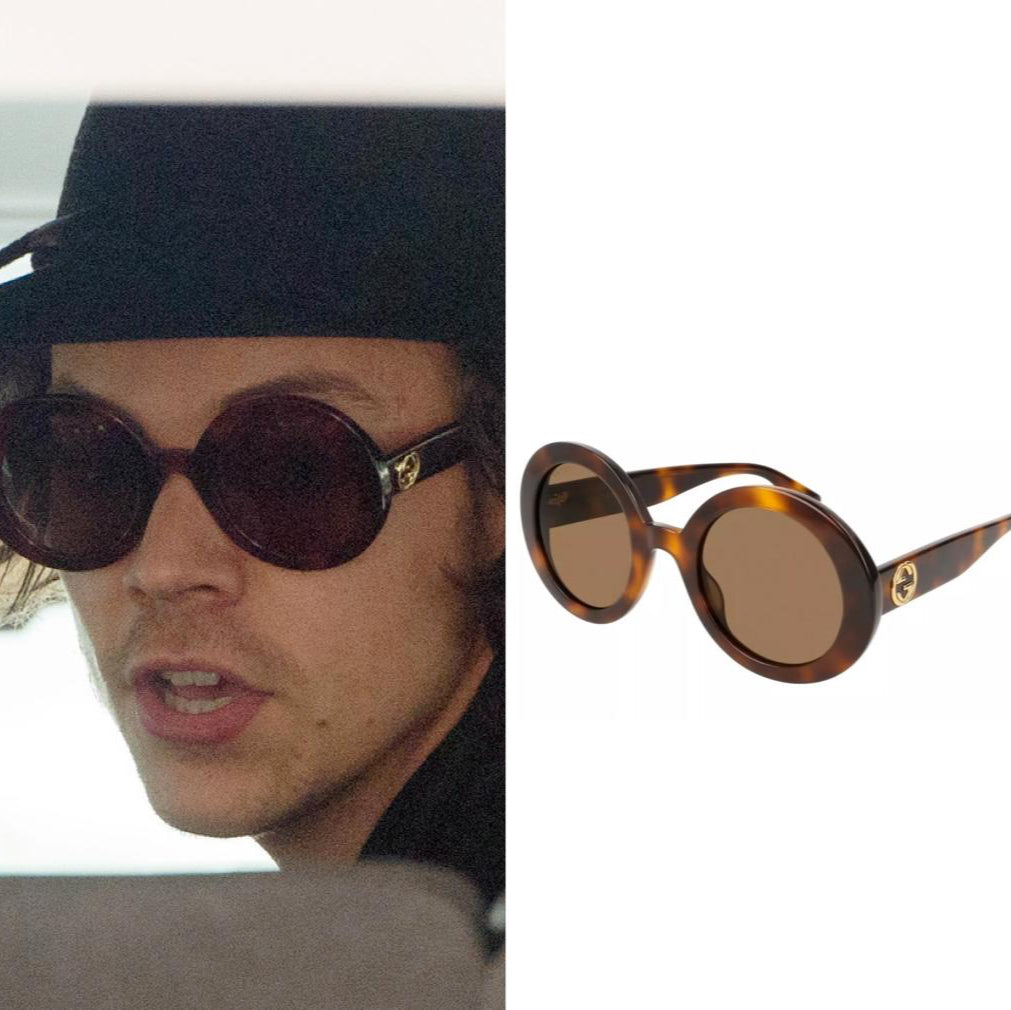 Gucci Havana round Sunglasses