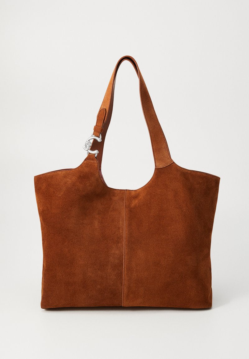 Coccinelle Cognac suede bag