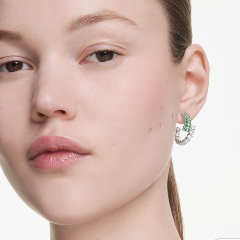 Swarovski green earrings