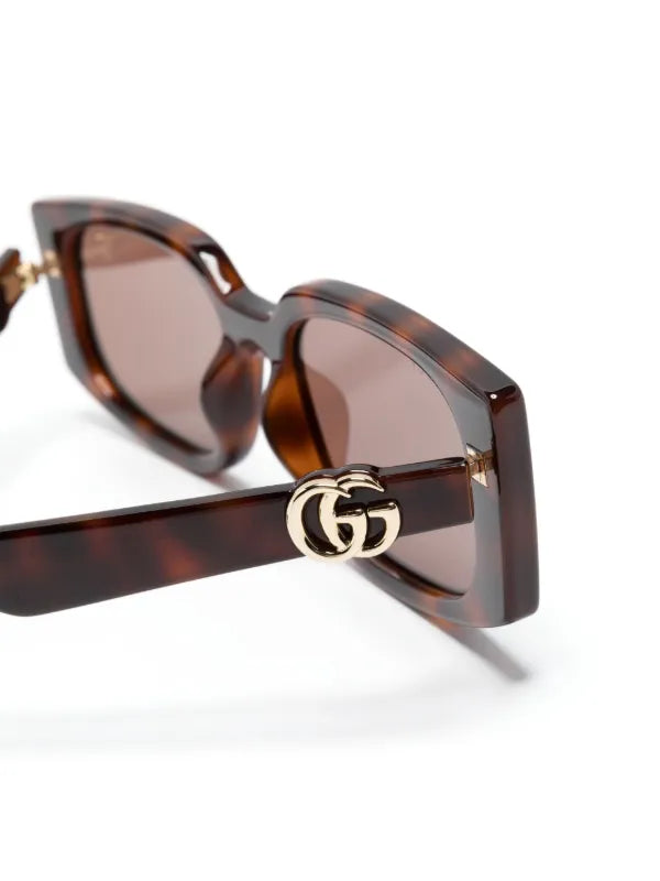 Gucci Double G rectangle-frame sunglasses