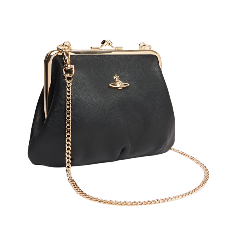 Vivienne Westwood Black Granny bag with gold hardware (Liza’s bag🔥)
