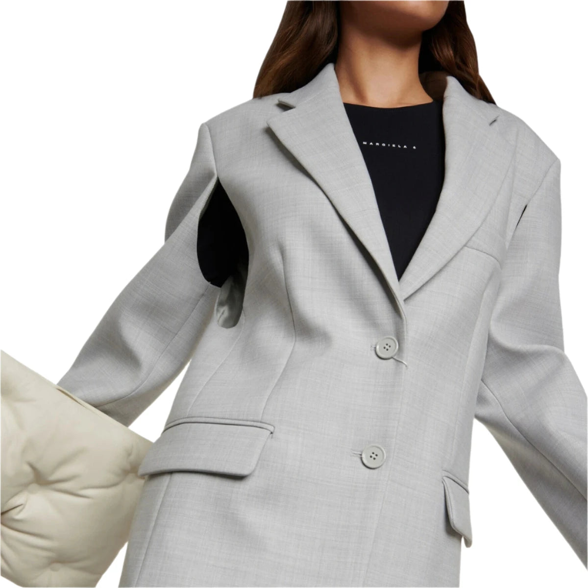 MM6 Grey Cut Out blazer