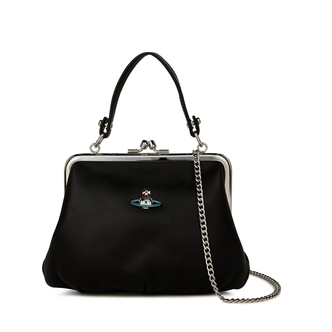 VIVIENNE WESTWOOD GRANNY LEATHER FRAME PURSE BAG