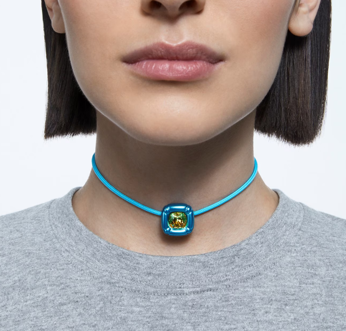 Swarovski Dulcis Blue necklace, Cushion cut