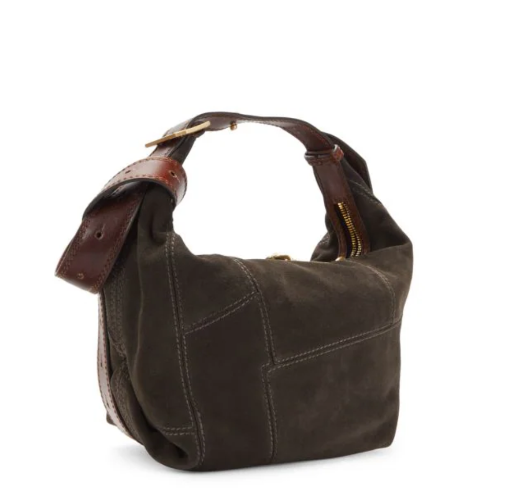 Zadig & Voltaire Le Cecilia Suede Patch Small Hobo Bag