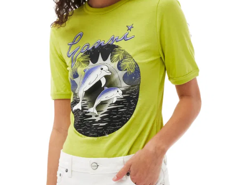 Ganni Relaxed Dolphins T-shirt