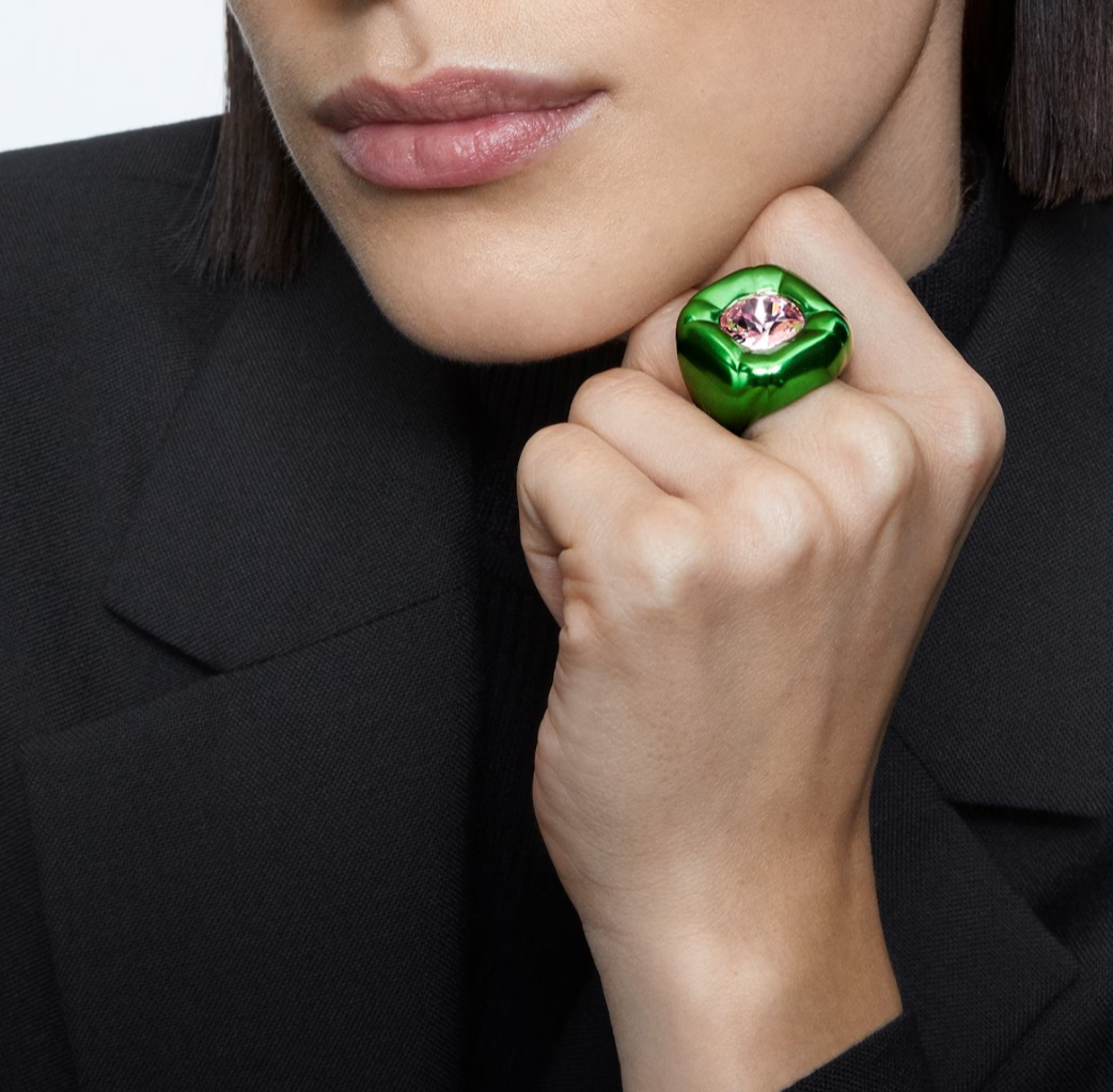 Swarovski Dulcis cocktail ring, Green