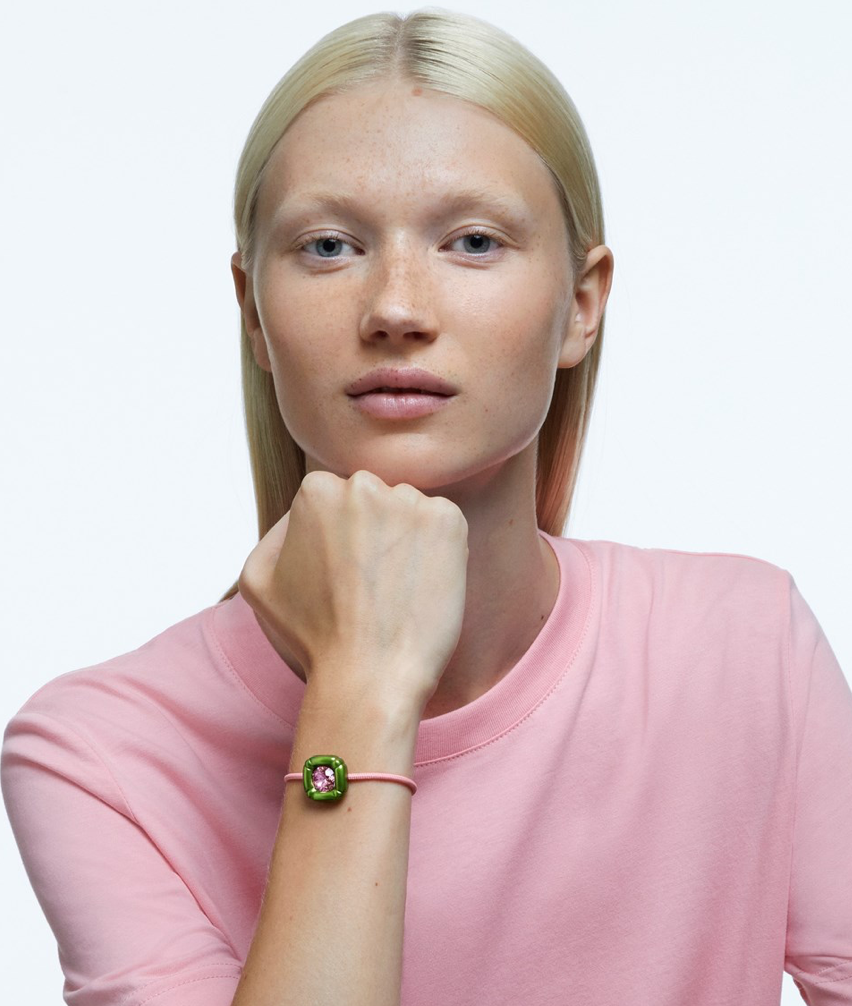 Swarovski Dulcis Pink Bracelet, Cushion cut