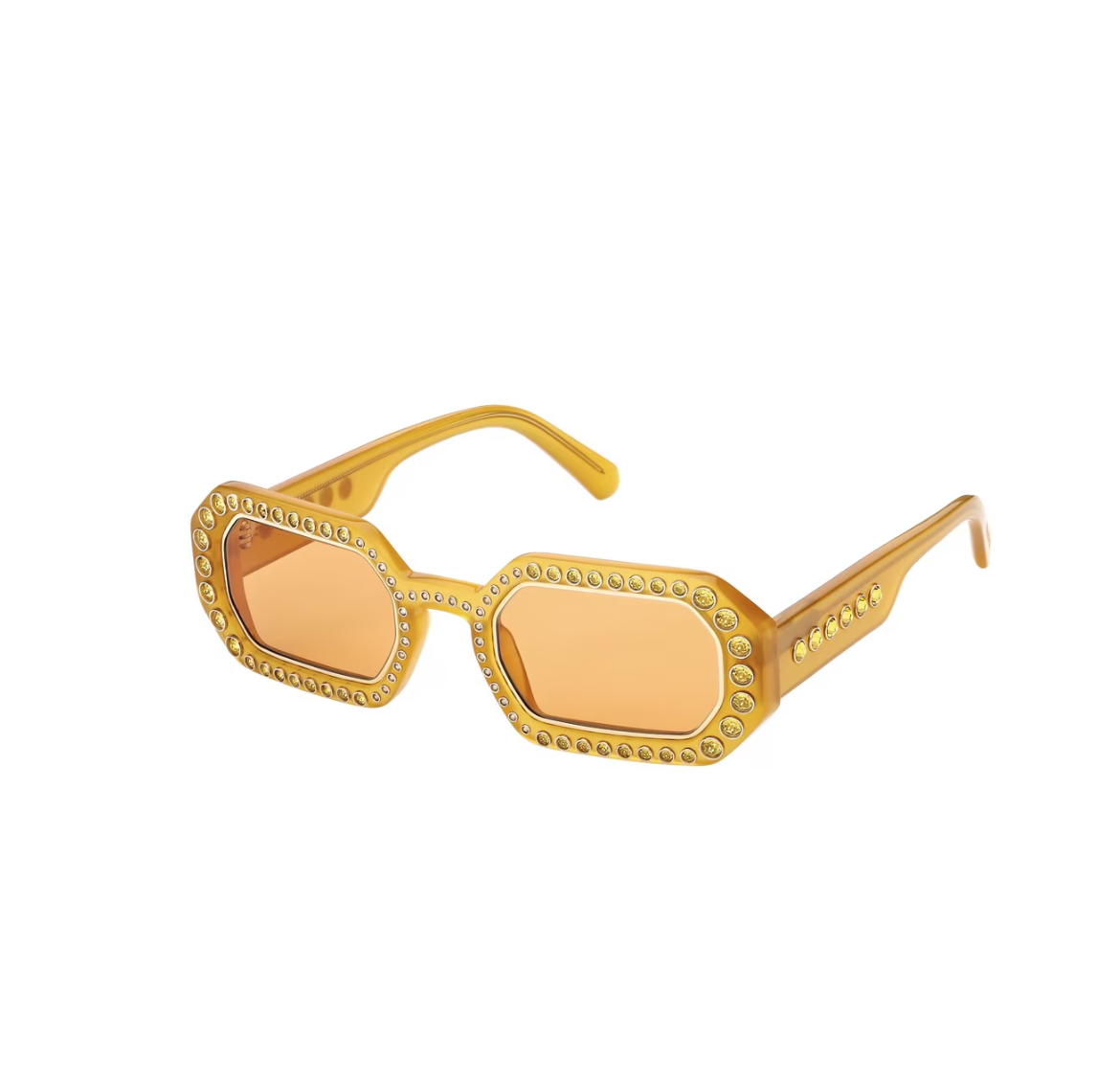Swarovski Octagon Sunglasses in Orange