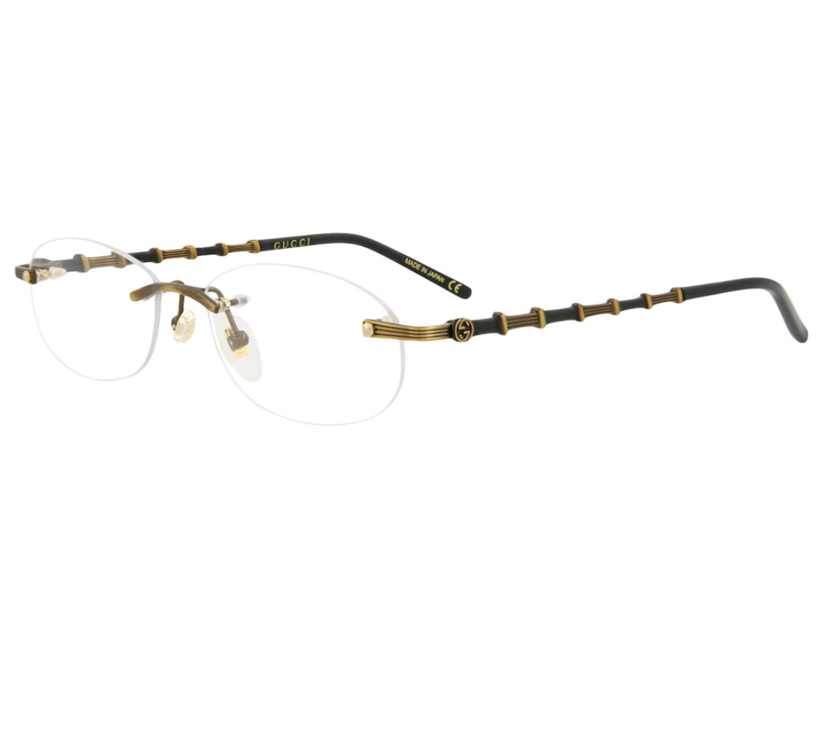 Gucci bamboo oval glasses