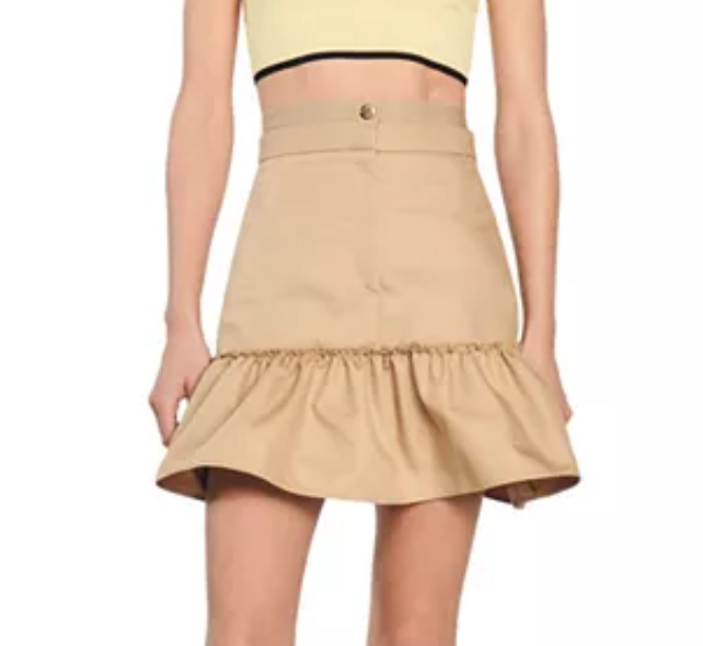 Sandro Alicante ruffled hem skirt