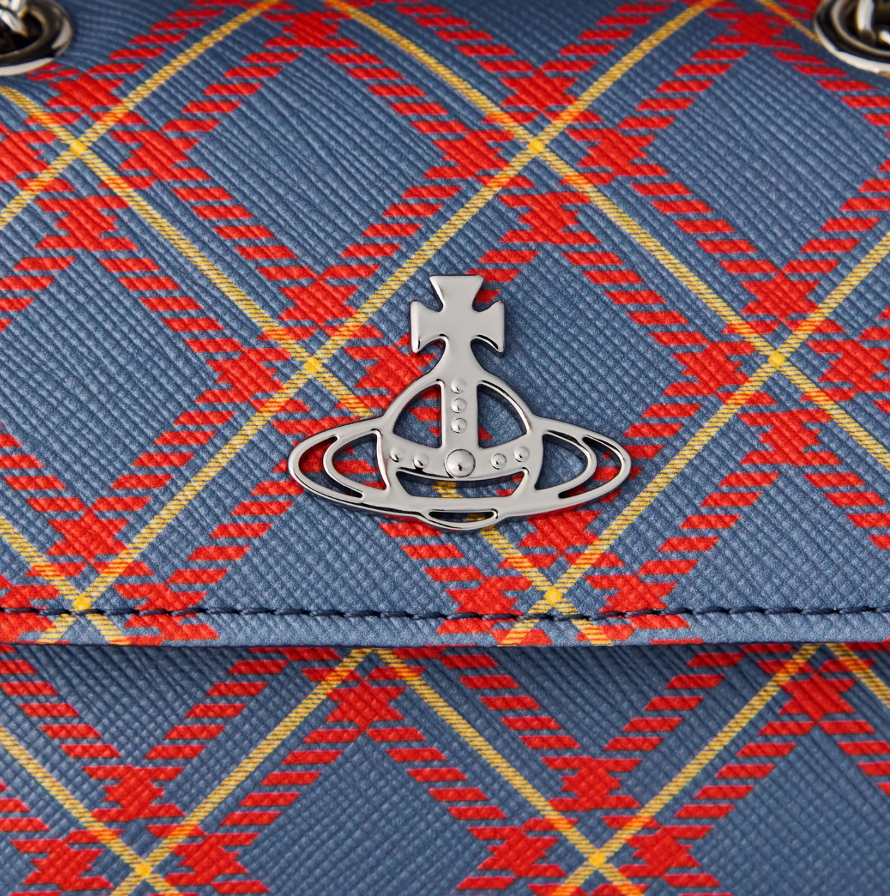 Vivienne Westwood Tartan Derby bag in red and blue