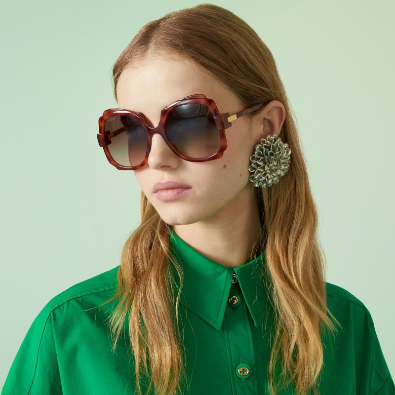 Gucci Oversized Brown Sunglasses
