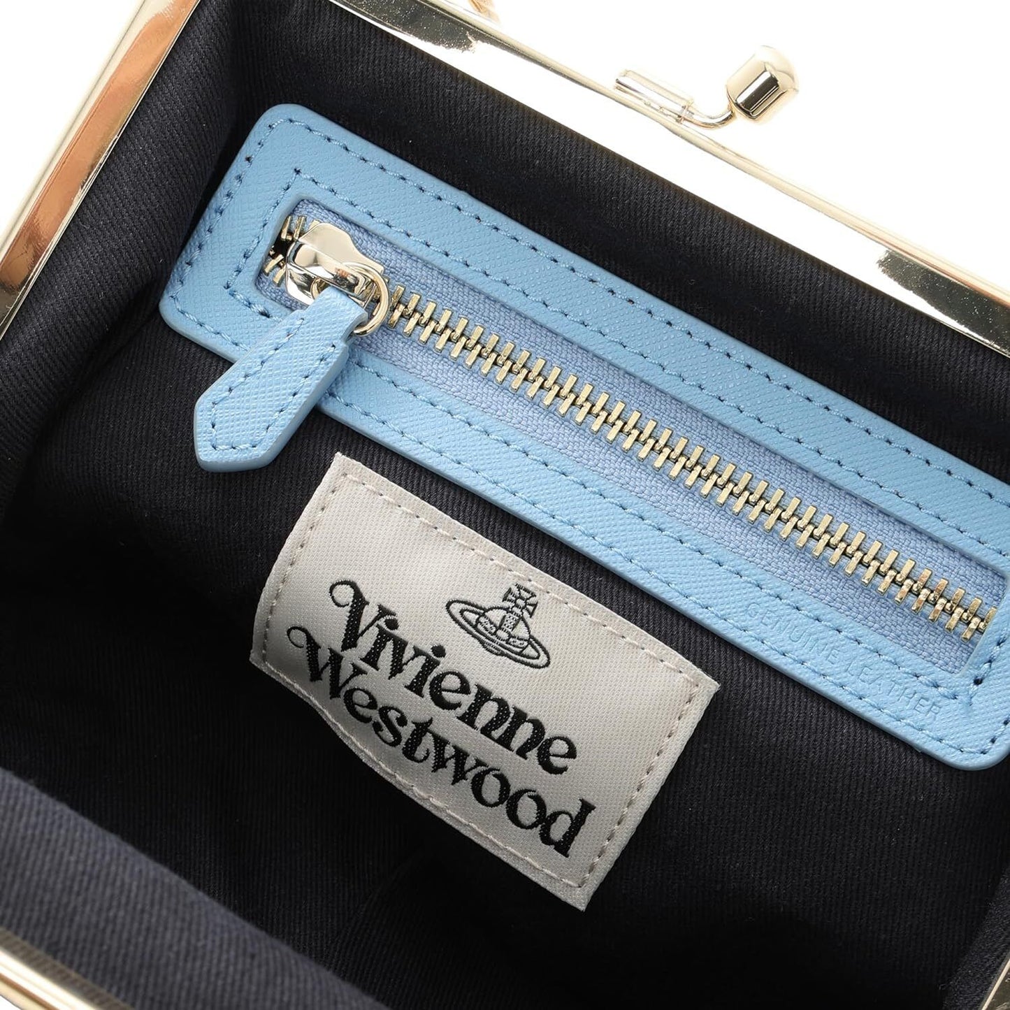 Vivienne Westwood light blue granny bag