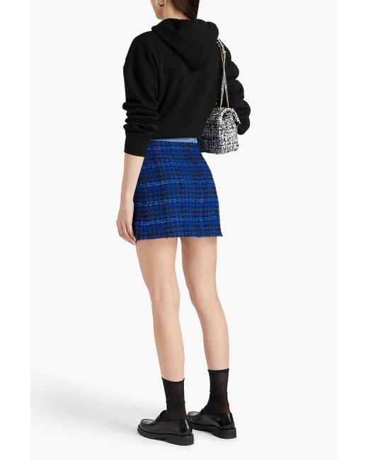 Sandro blue tweed mini skirt