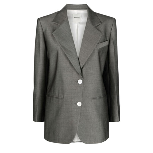 Sandro Grey oversized blazer