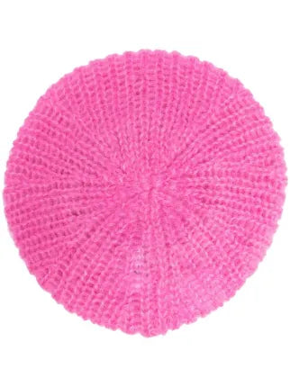 Ganni Mohair-blend Beret in Pink Berry