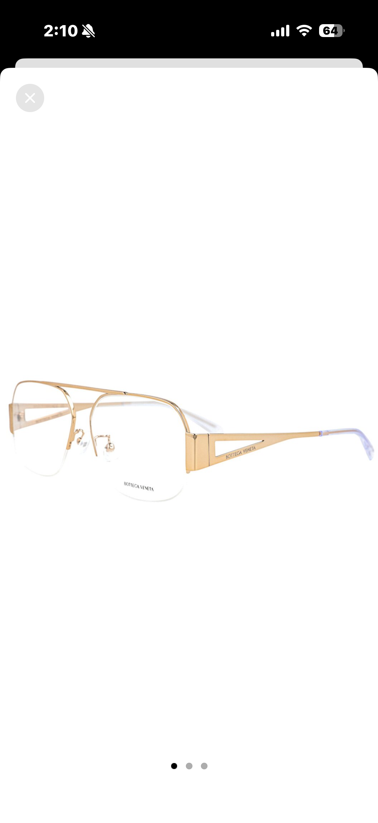 Bottega Veneta optical classic aviator glasses