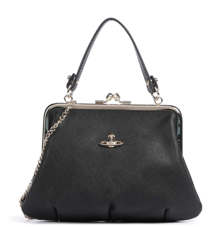 VIVIENNE WESTWOOD leather granny bag with rose gold details