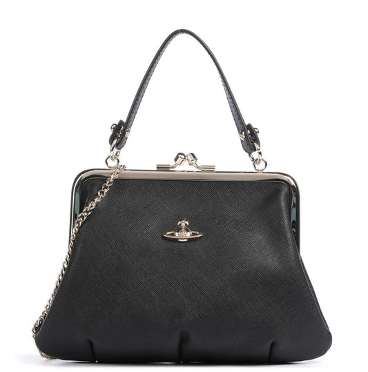VIVIENNE WESTWOOD leather granny bag with rose gold details
