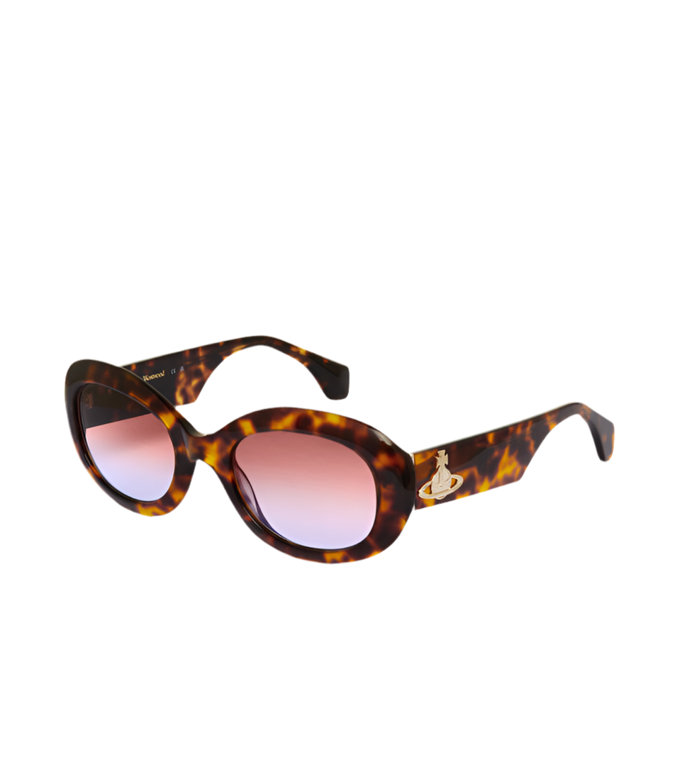 Vivienne Westwood Leopard Round Logo Sunglasses