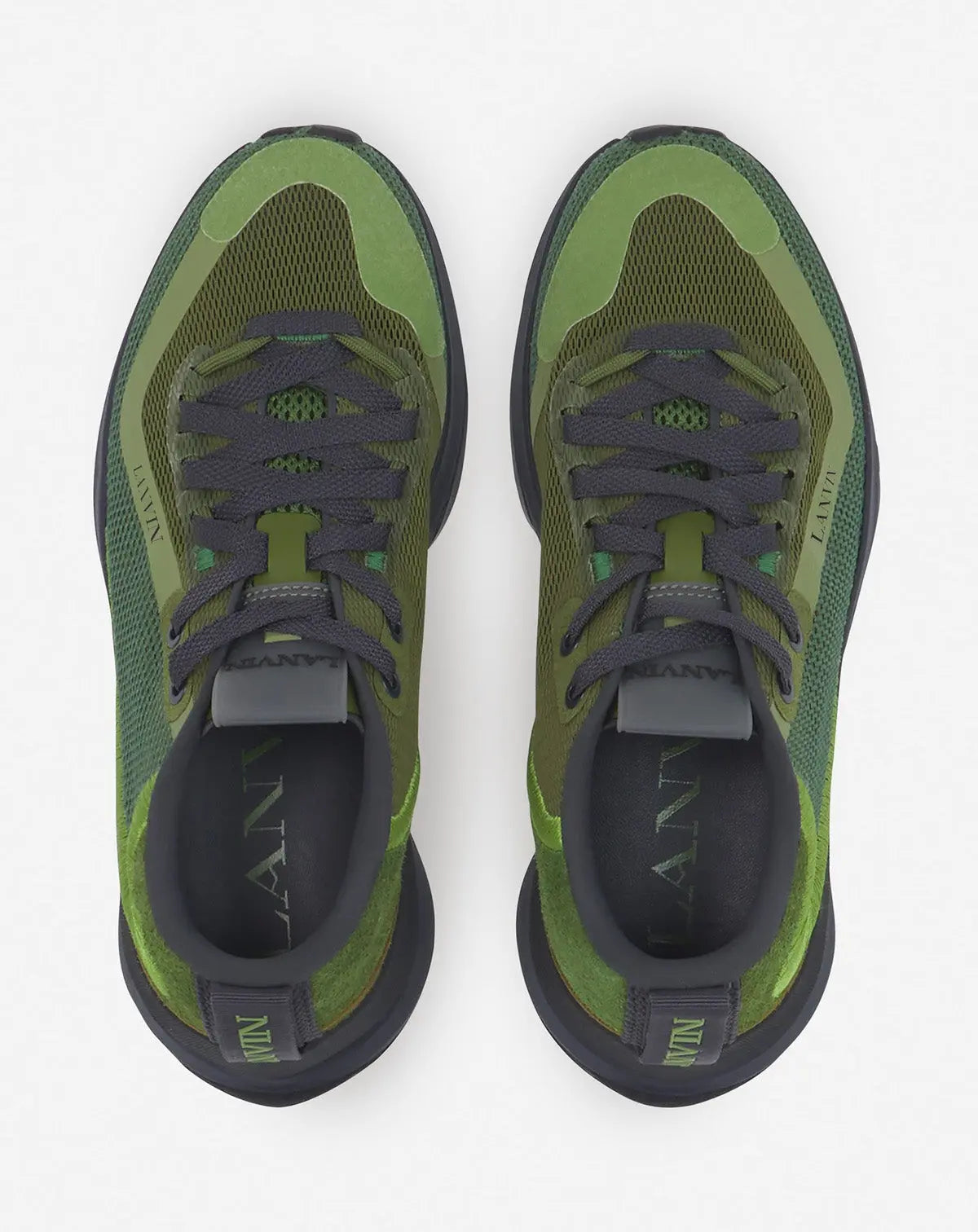 Lanvin Khaki L-l mesh sneakers
