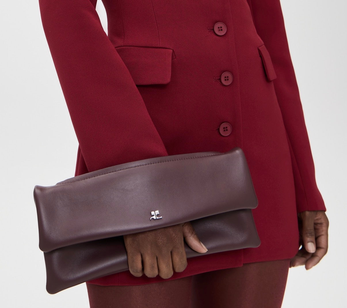 Courrèges Cuff leather shoulder bag