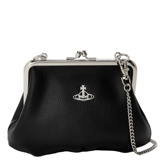VIVIENNE WESTWOOD 100% leather granny bag