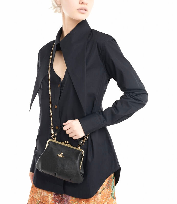 VIVIENNE WESTWOOD leather granny bag with rose gold details