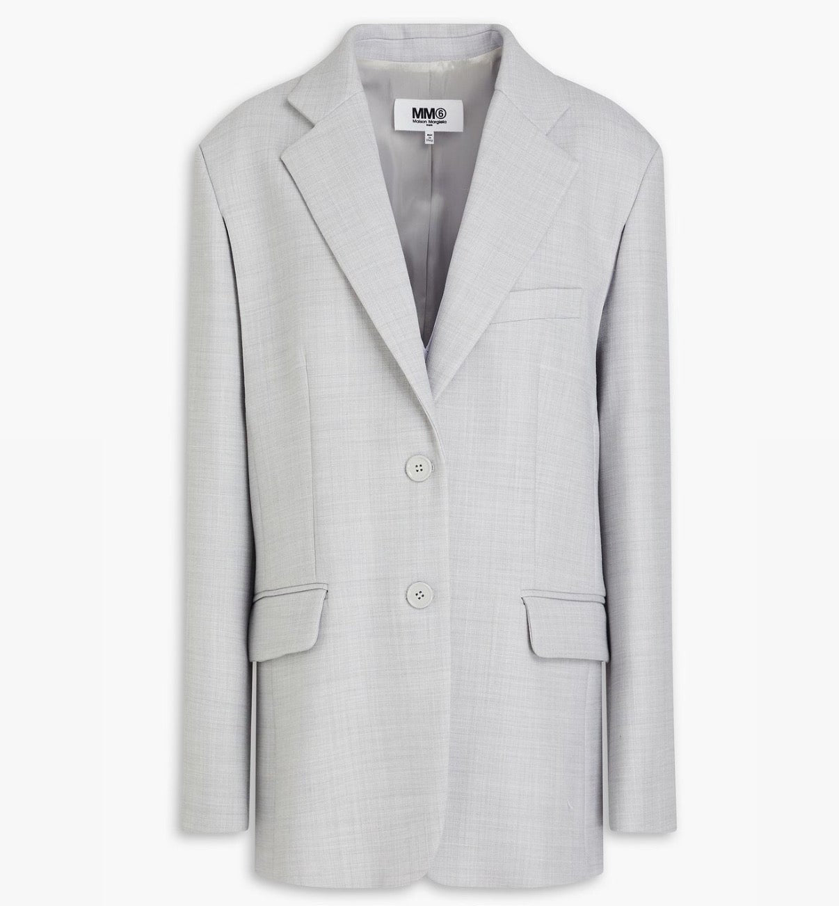 MM6 Maison Margiela Light Grey Techno Wool Blazer