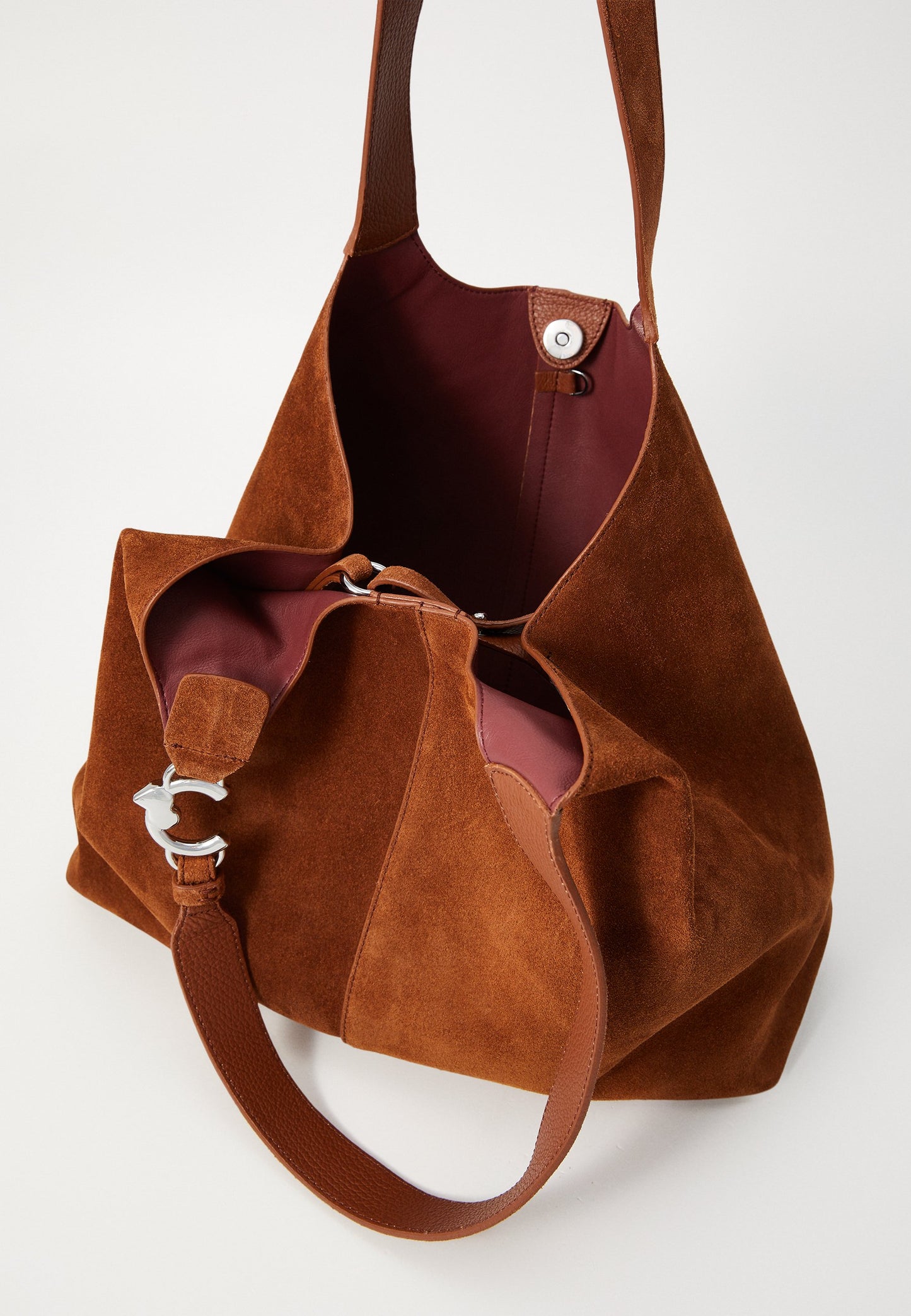 Coccinelle Cognac suede bag
