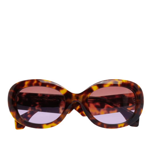 Vivienne Westwood Leopard Round Logo Sunglasses