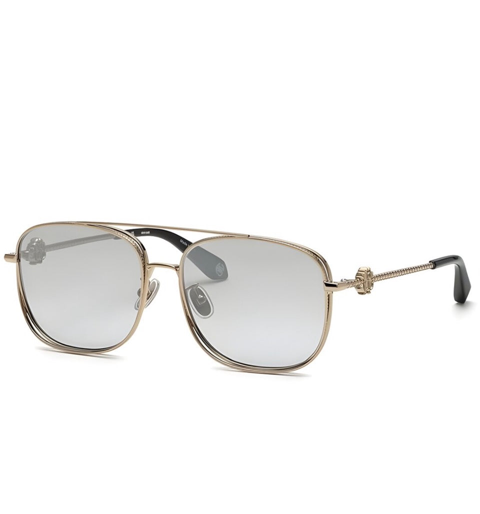 Roberto Cavalli Aviator logo glasses