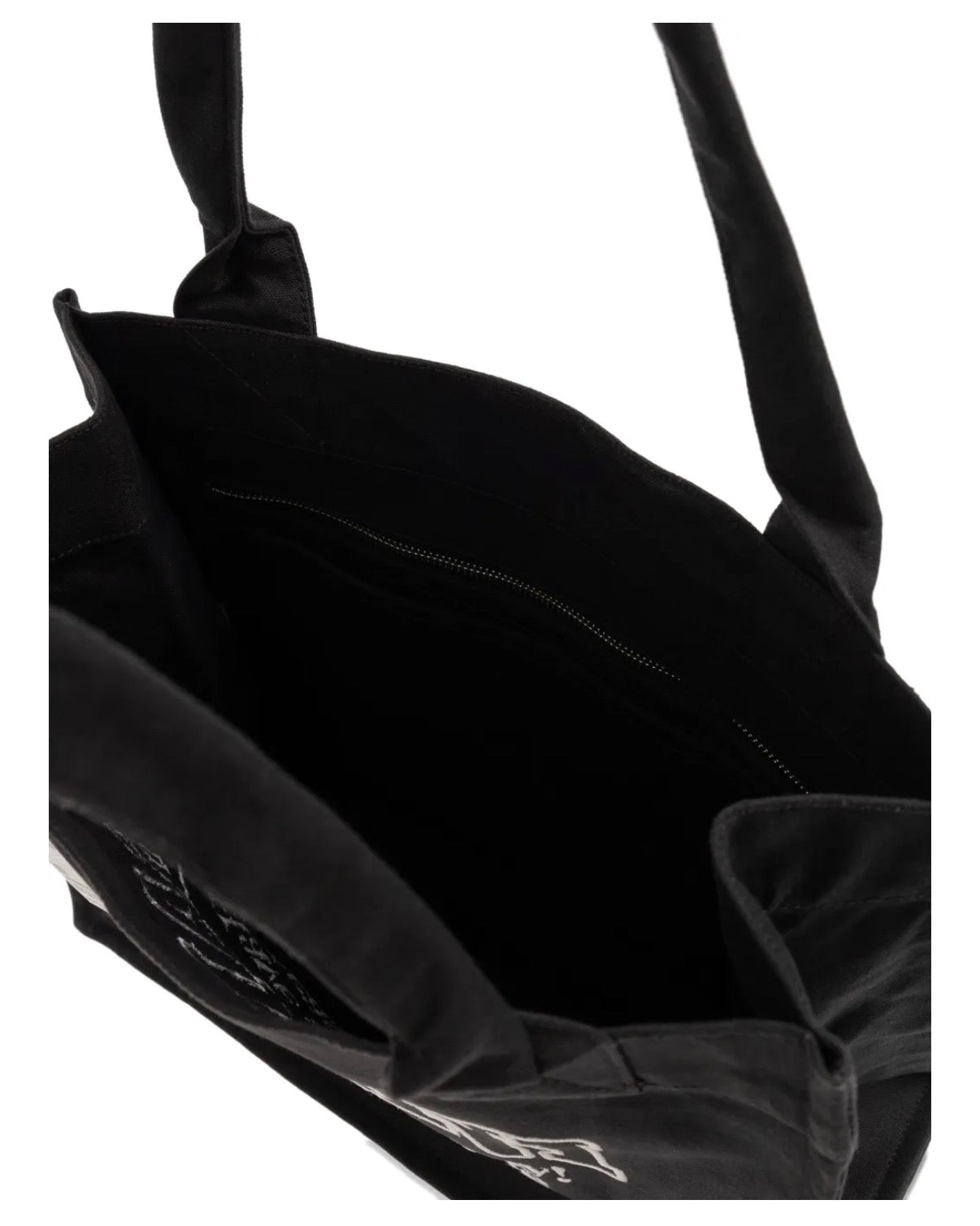 Black Ganni Large Easy Shopper Washed Tote Bag