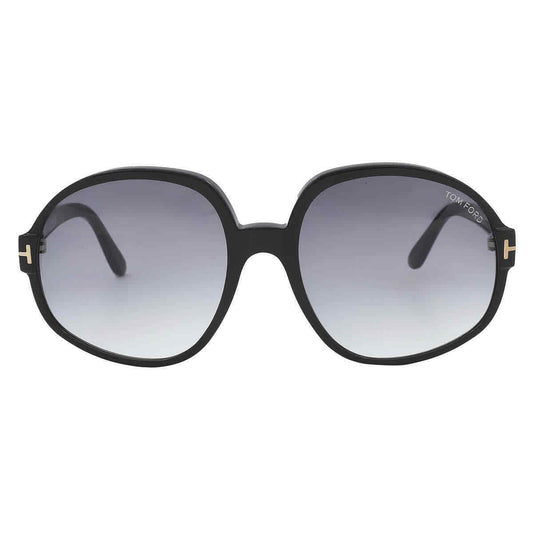 Tom Ford Claude Smoke Gradient Oversized Ladies Sunglasses