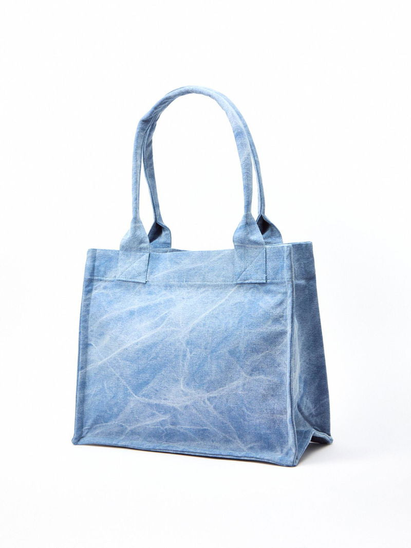 Ganni Large Easy Shopper Washed Tote Bag