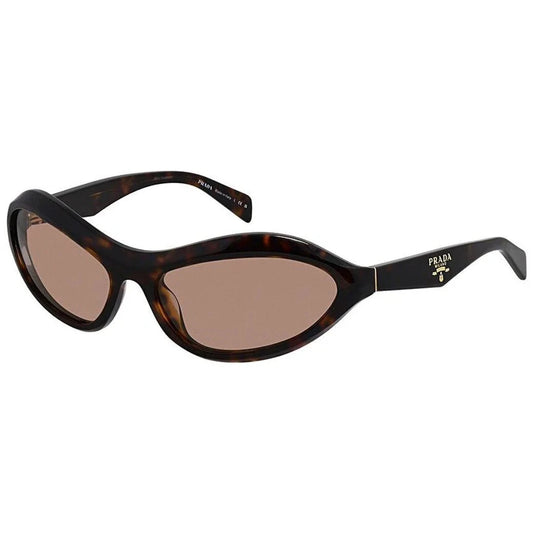 Prada biker-frame sunglasses in brown