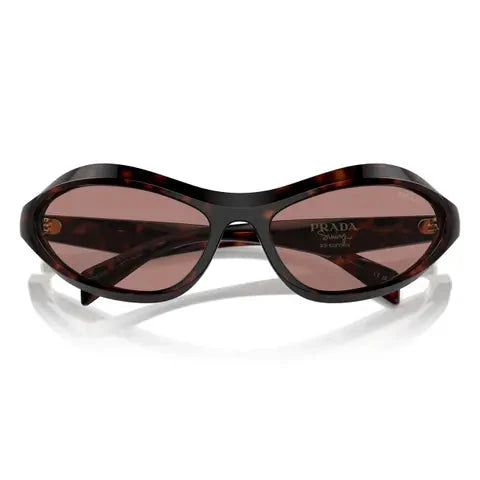 Prada biker-frame sunglasses in brown