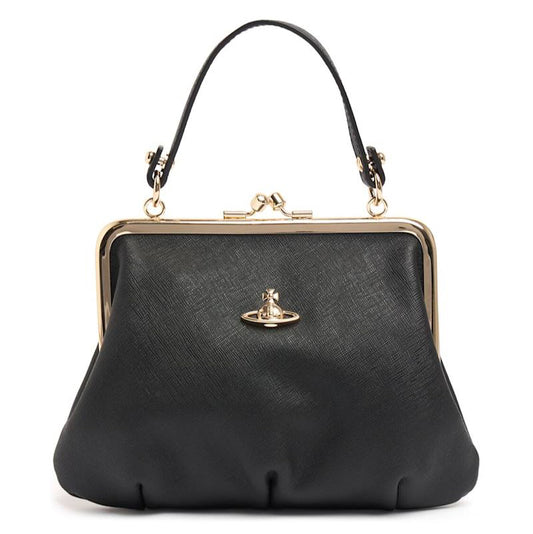 Vivienne Westwood Black Granny bag with gold hardware