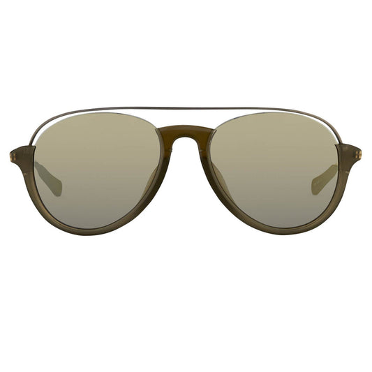 Linda Farrow x Kris Van Assche aviator sunglasses