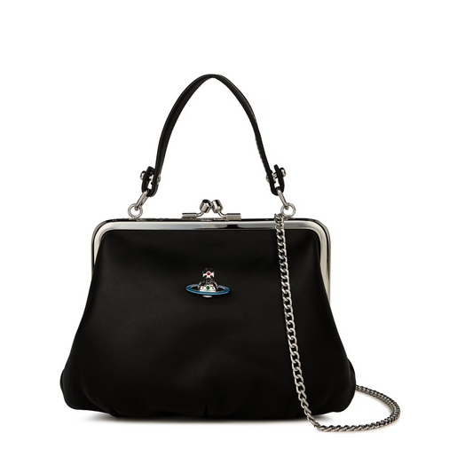 VIVIENNE WESTWOOD GRANNY LEATHER FRAME PURSE BAG