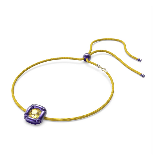 Swarovski Dulcis Yellow/Purple necklace, Cushion cut