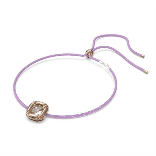 Swarovski Dulcis Purple x gold necklace, Cushion cut